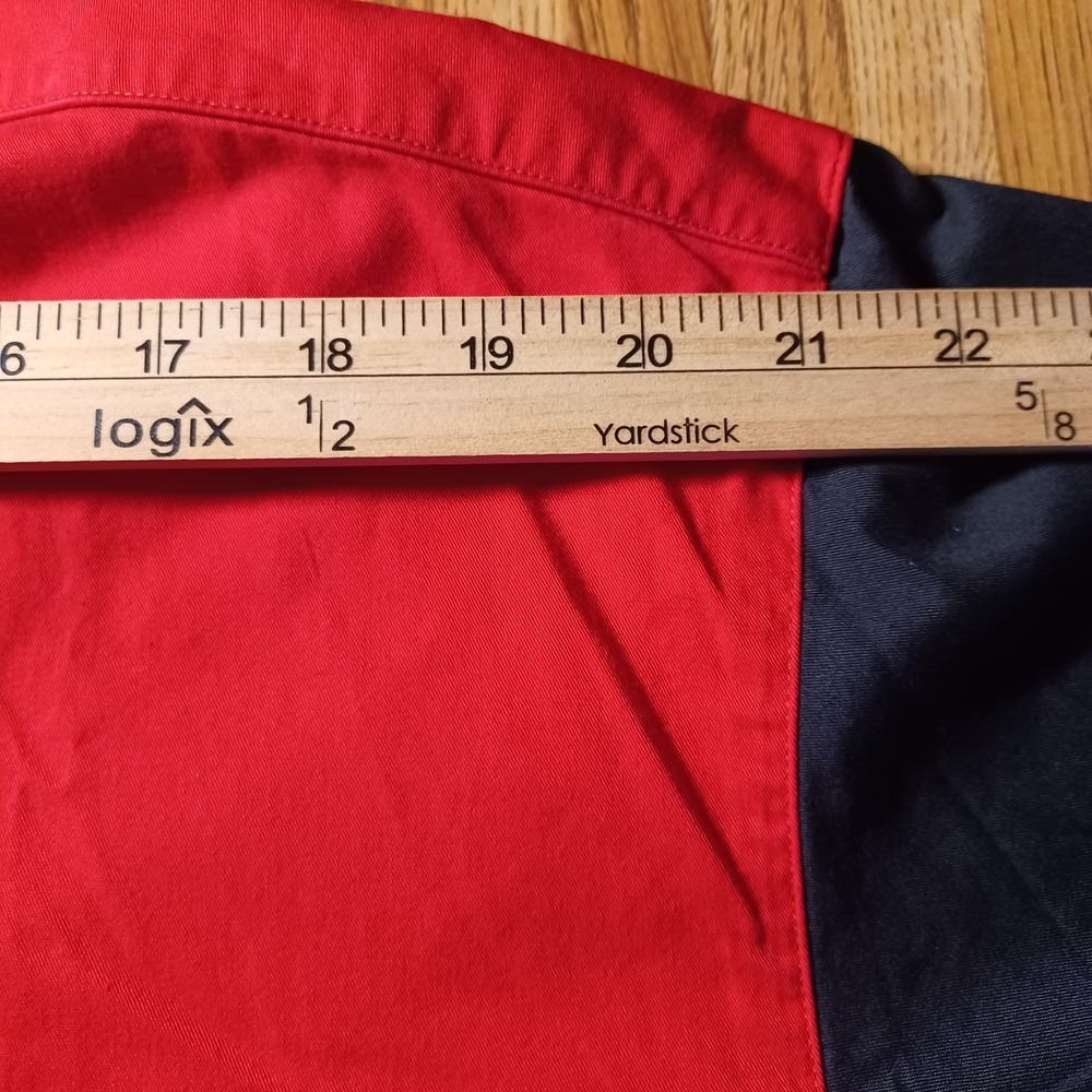 Rodeo Rider Red Black Colorblock Split Design L/S Embroidered Rodeo Star Cowboy - Picture 8 of 8